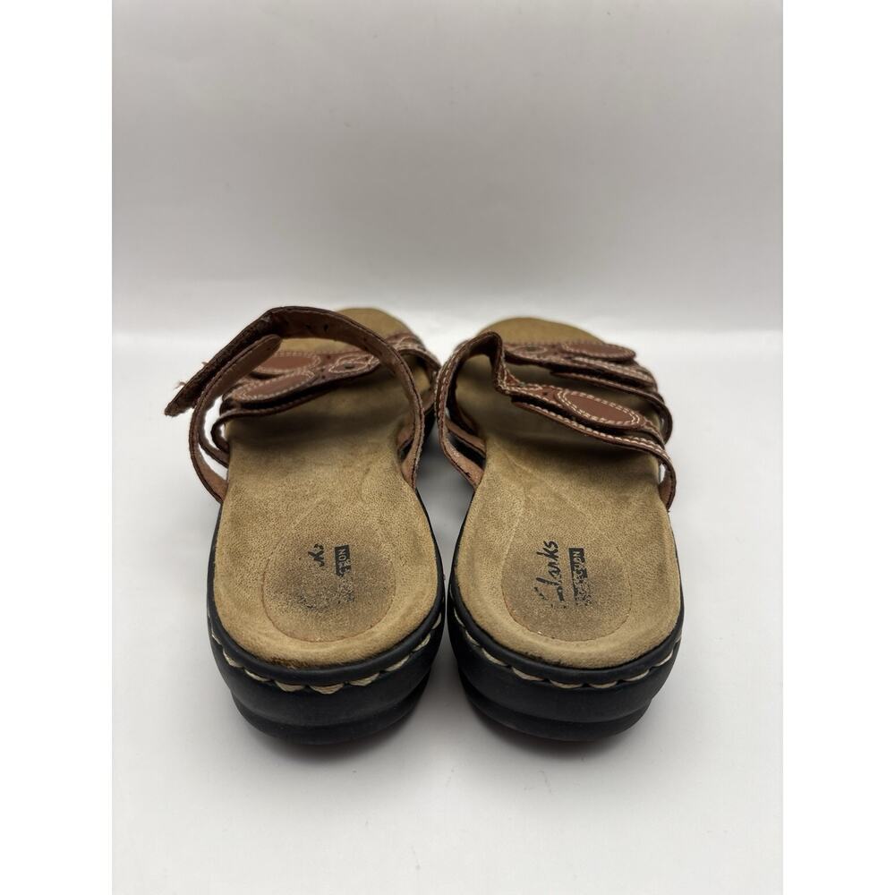 Clarks Leisa Cacti Q Brown Slide Sandals Women Size 7.5 - Picture 5 of 9
